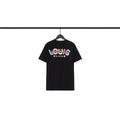 CHH Chrome Heart T Shirts Croix Cross Color Leather Printed Short Sleeve T-Shirt
