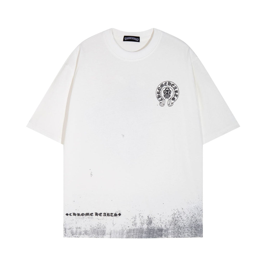 CHH Chrome Heart T Shirts Sanskrit Short Sleeve T-Shirt Crew Neck