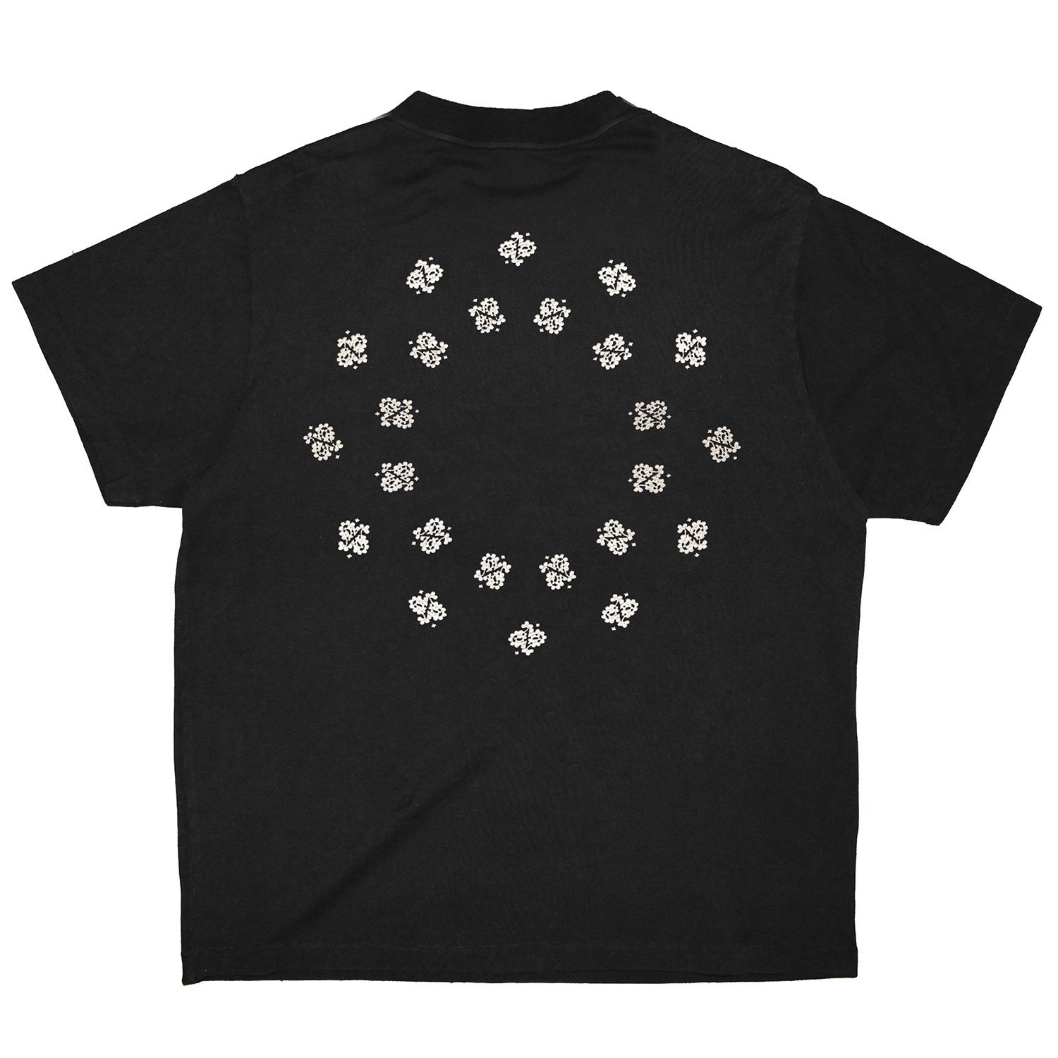 Askyurself T-shirts Paisley Loose Distressed Three-Dimensional Embossed Pattern